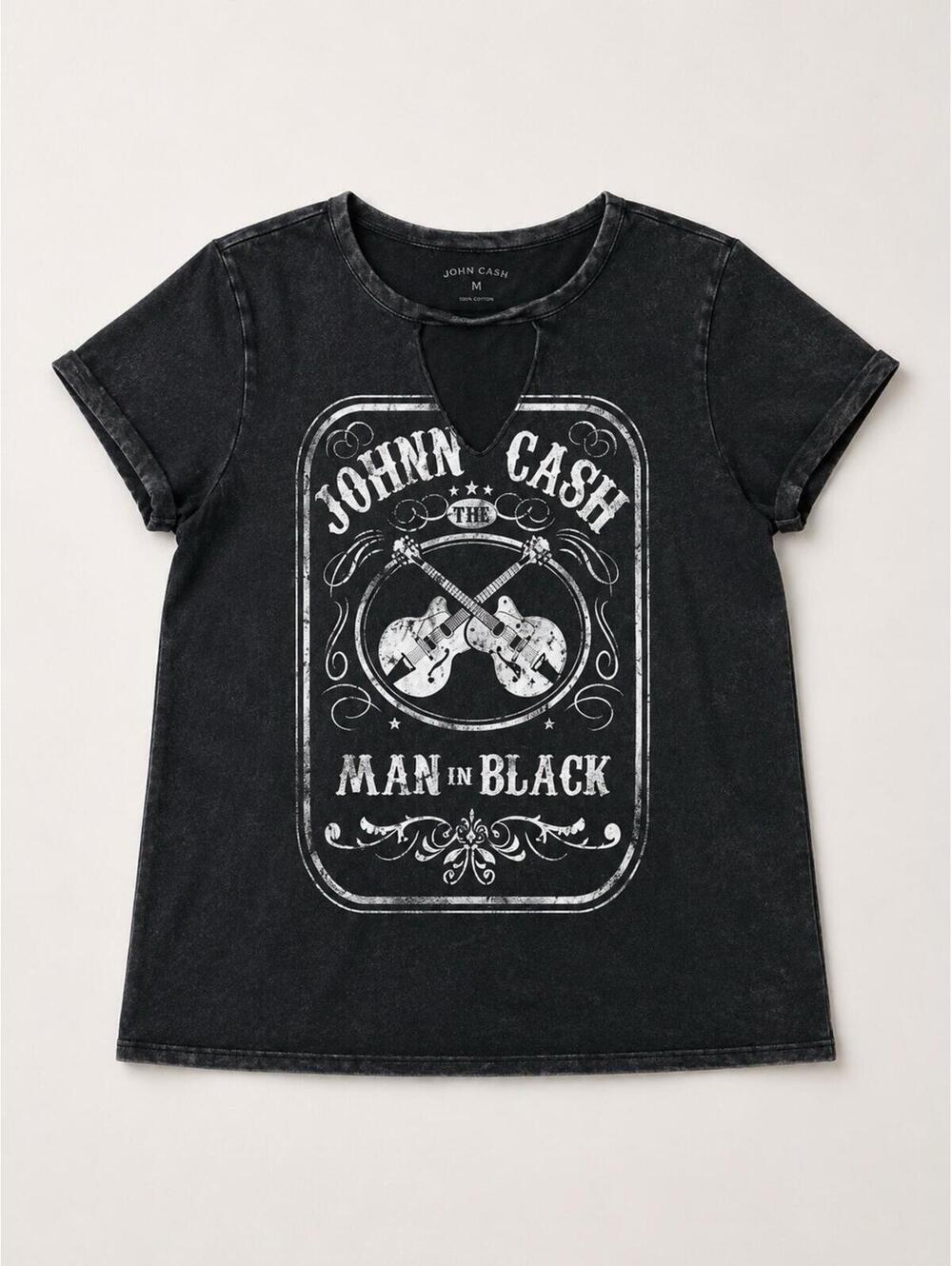 Johnny Cash Man In Black Featuring The Fabulous Tennessee Three XL T Shirt